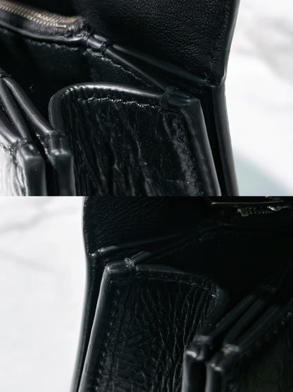 BALENCIAGA CRUSH SMALL, Black/Silver