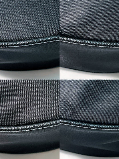 PRADA DEMI-LUNE SHOULDER BAG, Black/Gold