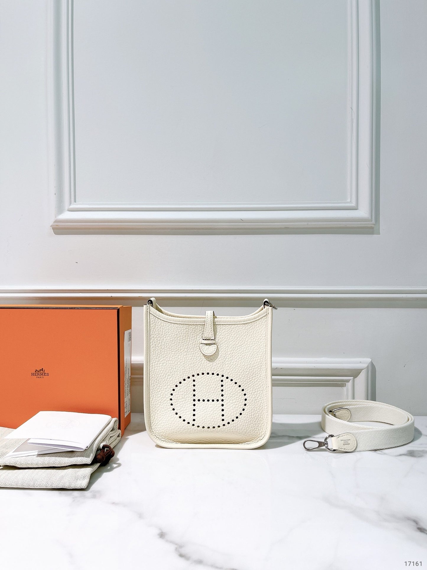 HERMES MINI EVELYNE, Nata/Silver