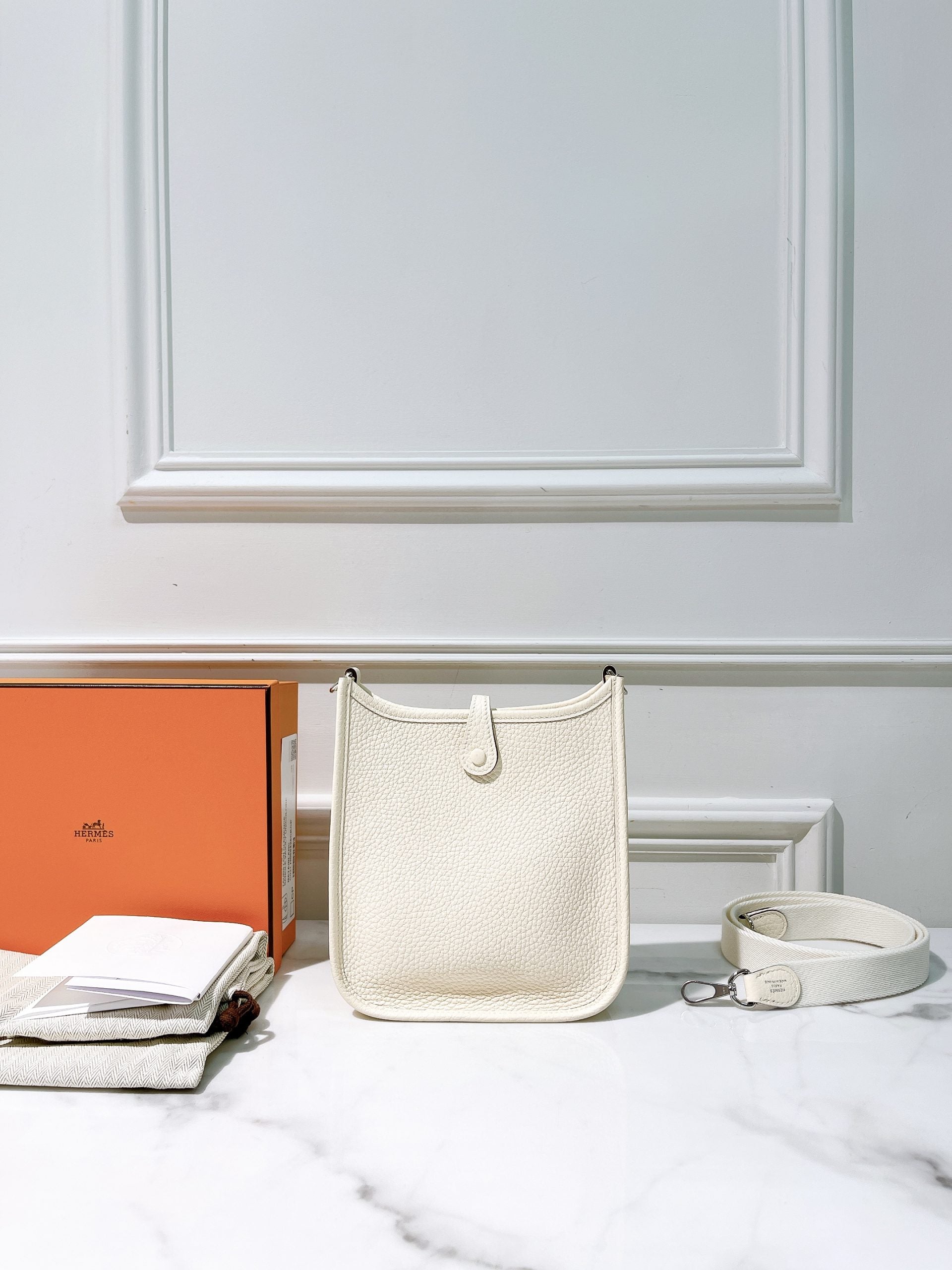 HERMES MINI EVELYNE, Nata/Silver