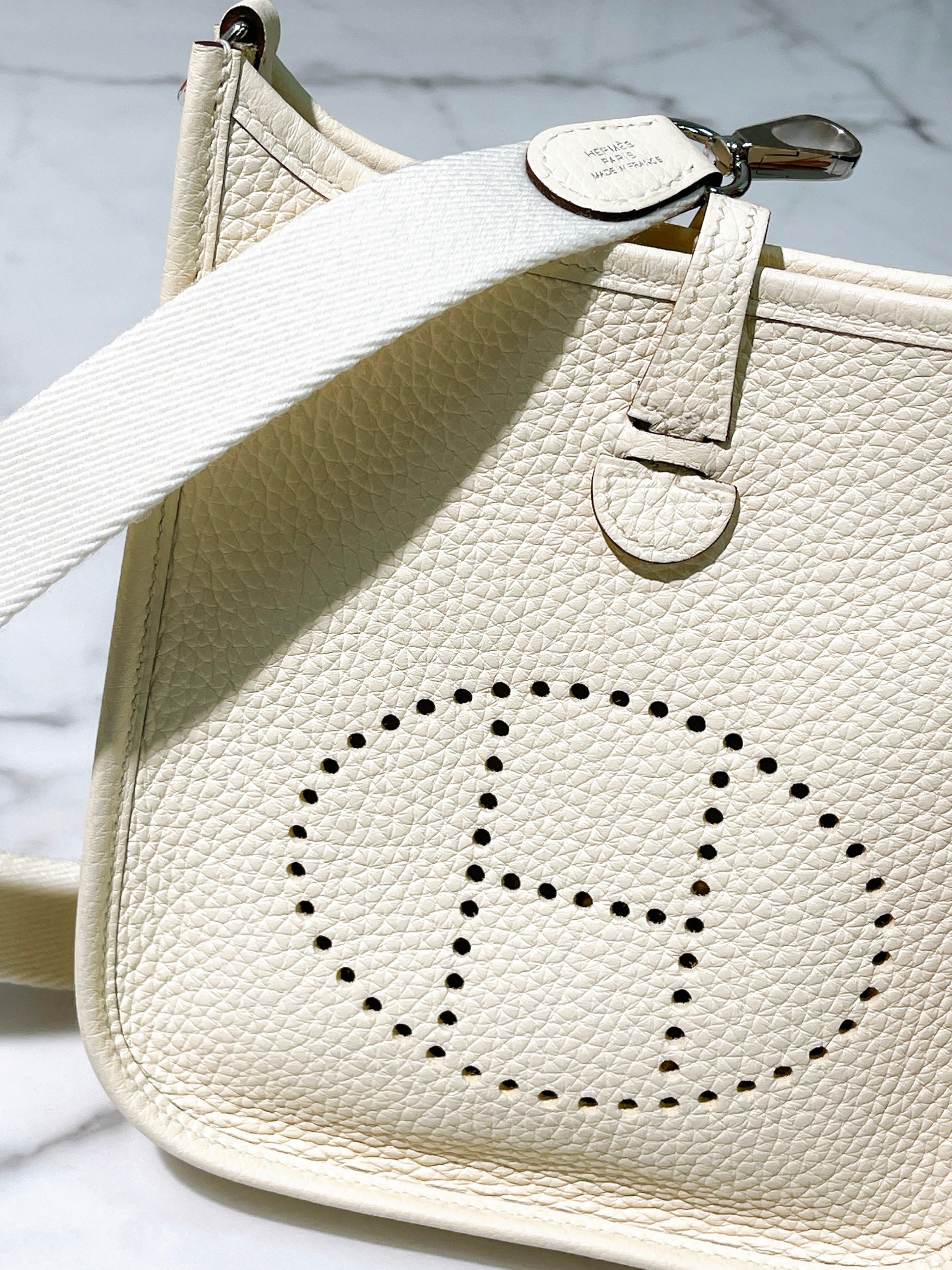 HERMES MINI EVELYNE, Nata/Silver