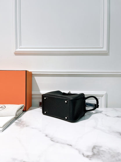 HERMES MINI LINDY, Noir/Silver