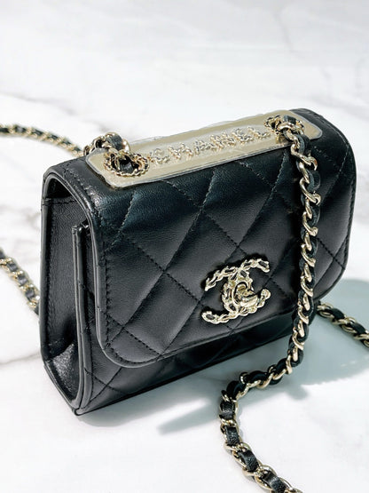 CHANEL TRENDY CC MINI WOC, Black/Gold