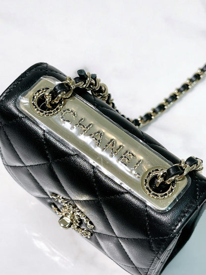 CHANEL TRENDY CC MINI WOC, Black/Gold