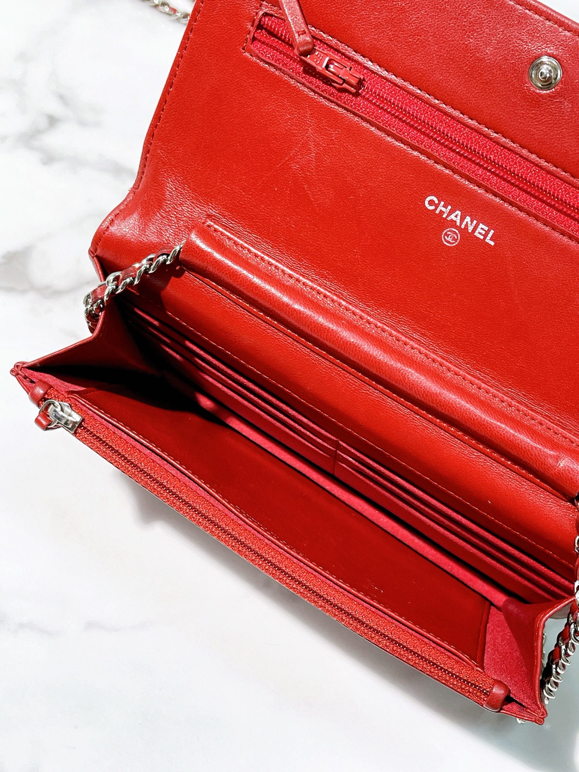 CHANEL WOC, Red/Gold