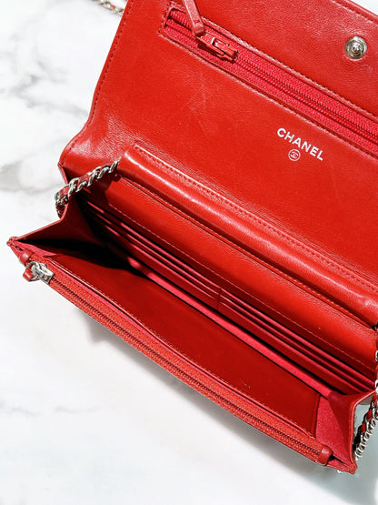 CHANEL WOC, Red/Gold