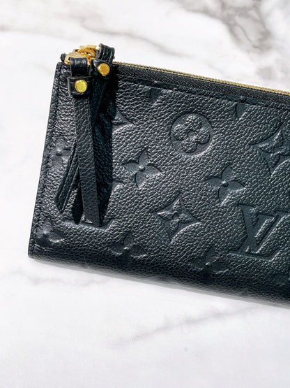 LV ZIP WALLET, Black/Gold