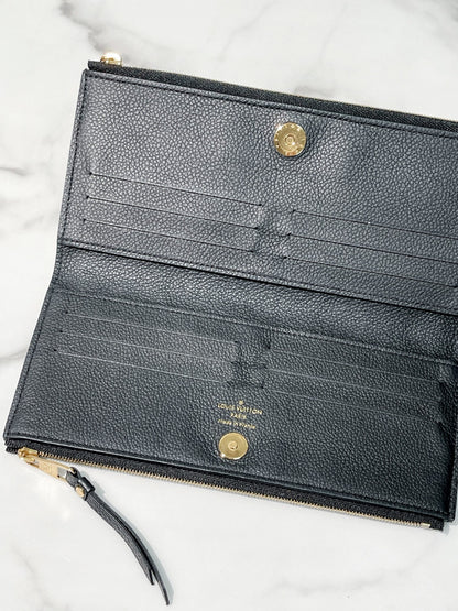 LV ZIP WALLET, Black/Gold