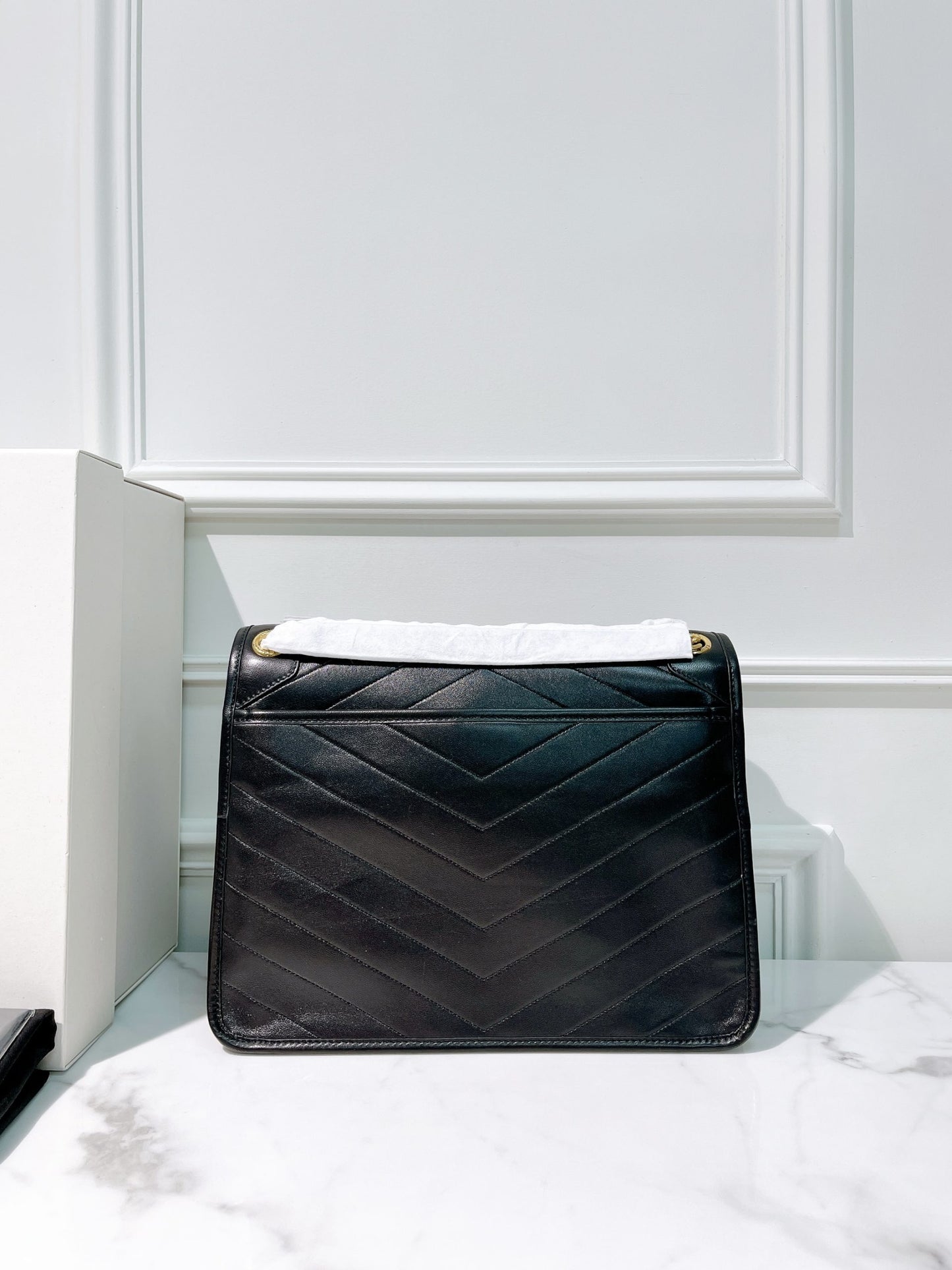 YSL NIKI LARGE, Black/Gold