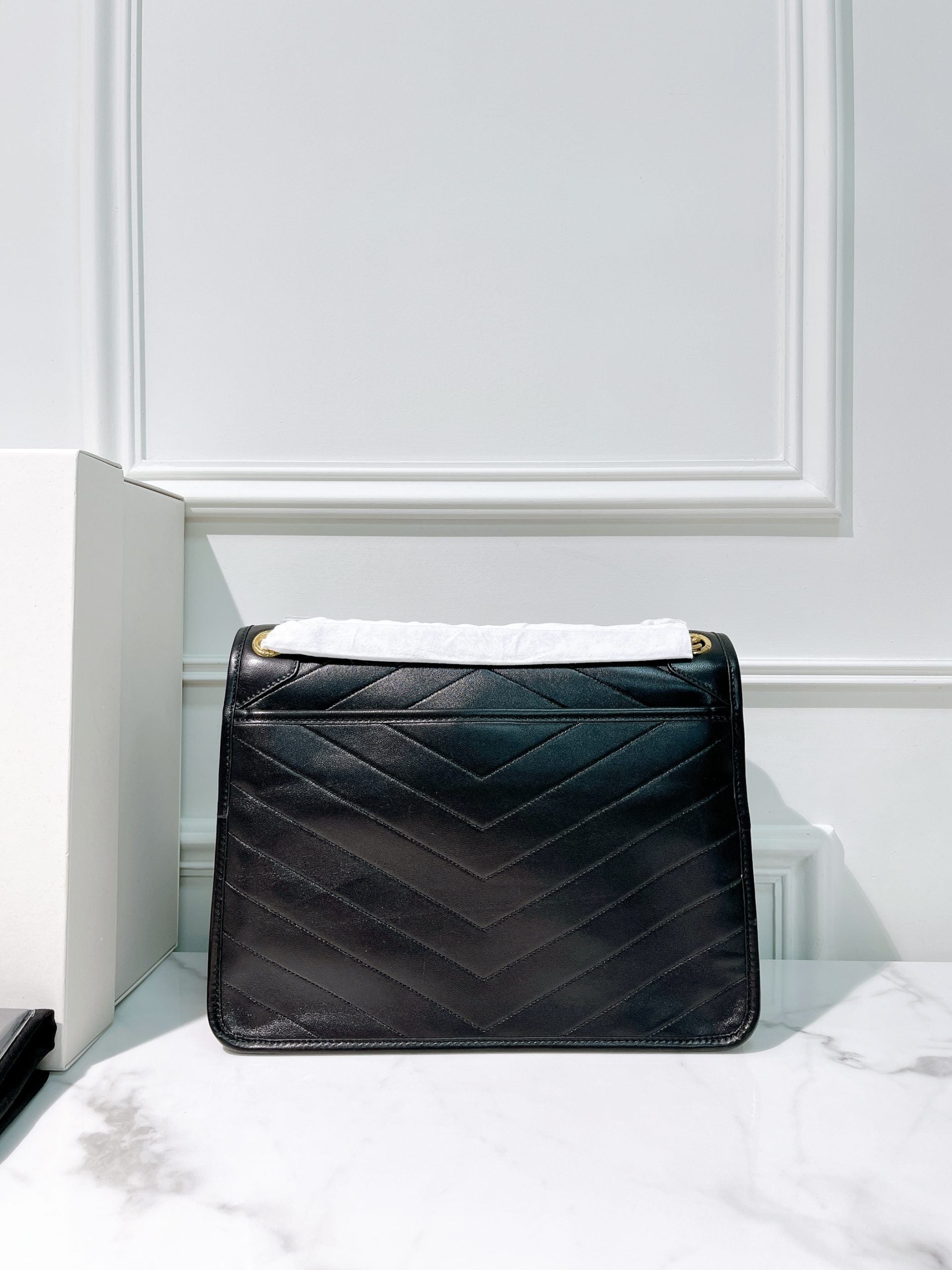 YSL NIKI LARGE, Black/Gold