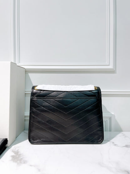 YSL NIKI LARGE, Black/Gold