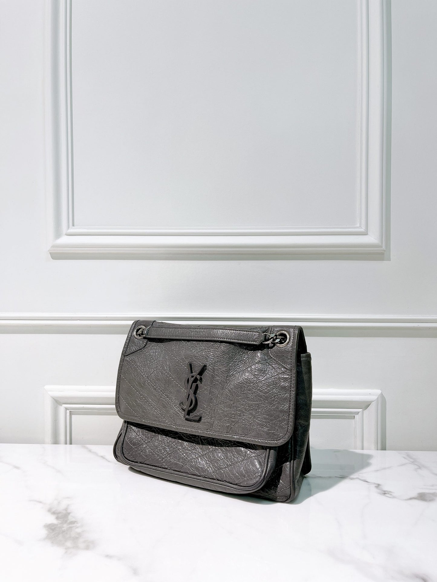YSL NIKI MEDIUM, Grey