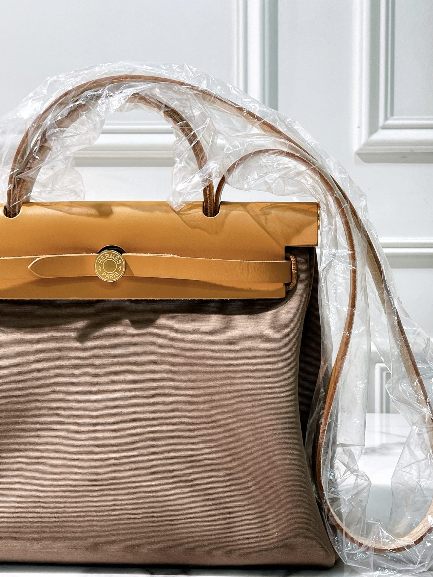 HERMES HERBAG 31, Etoupe/Dune/Naturel Sable/Gold