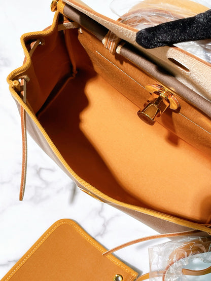 HERMES HERBAG 31, Etoupe/Dune/Naturel Sable/Gold