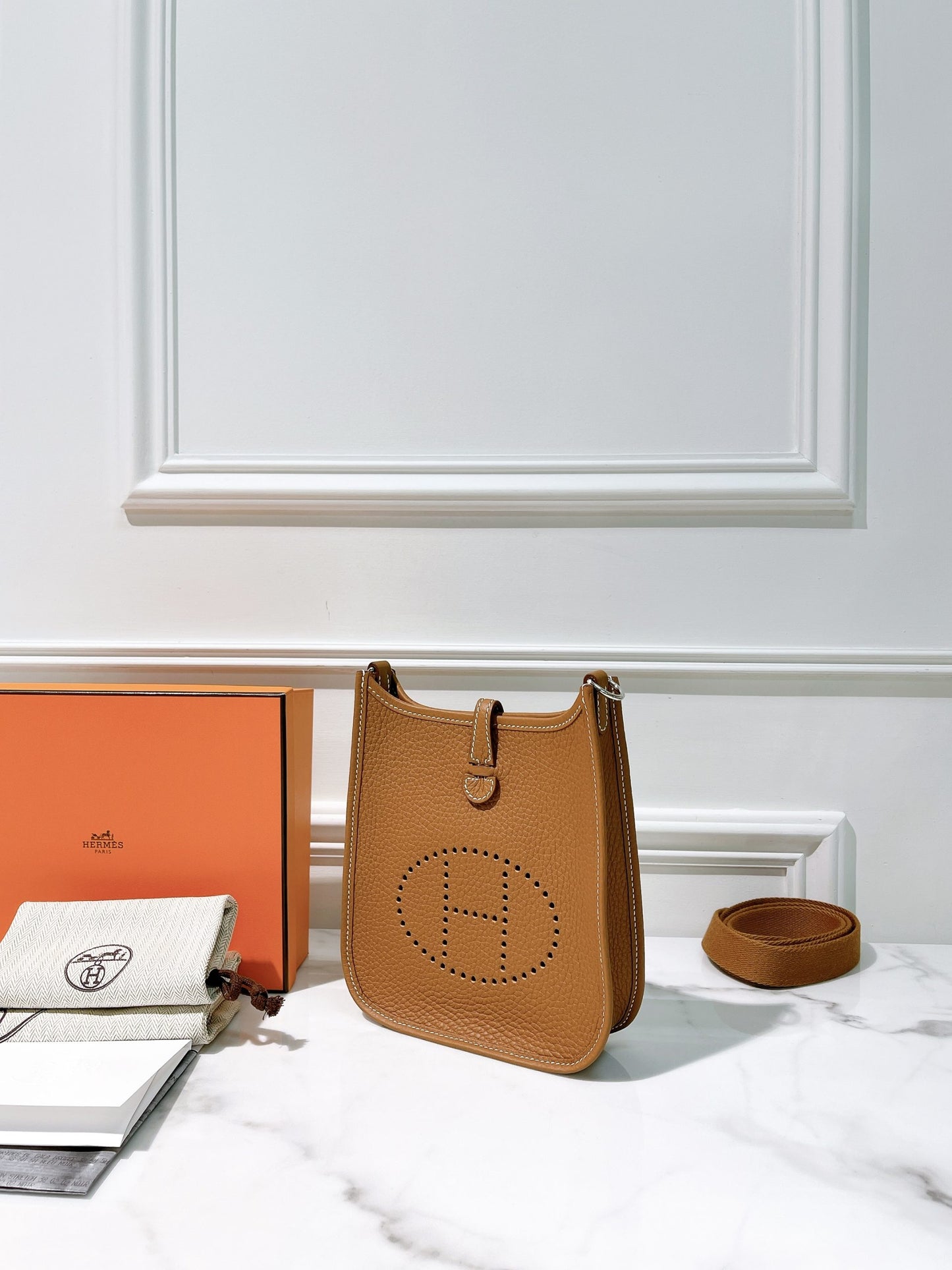 HERMES MINI EVELYNE, Gold/Silver