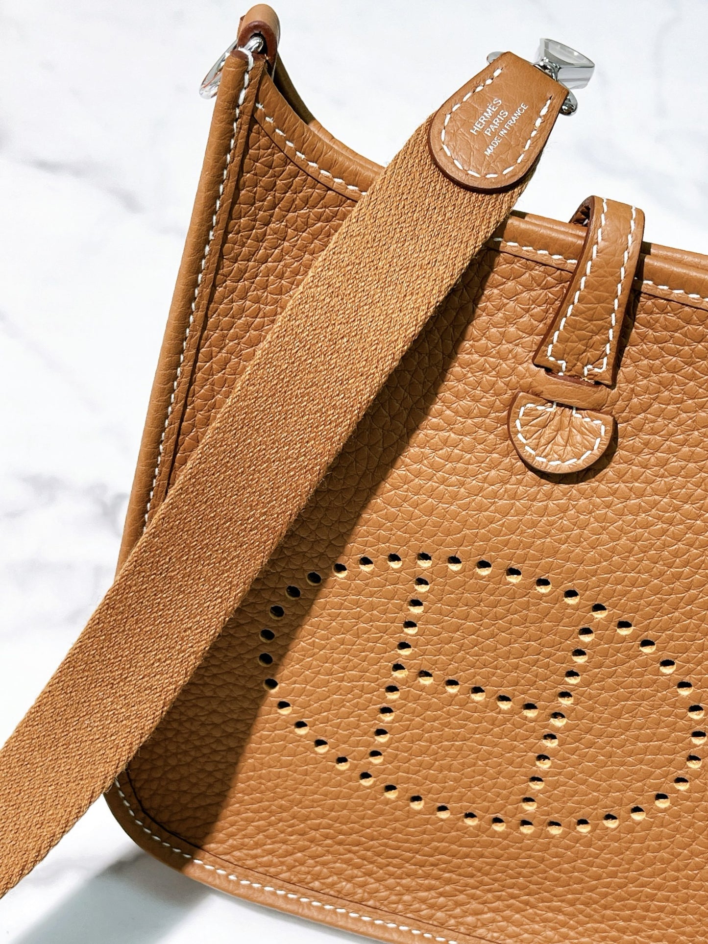 HERMES MINI EVELYNE, Gold/Silver