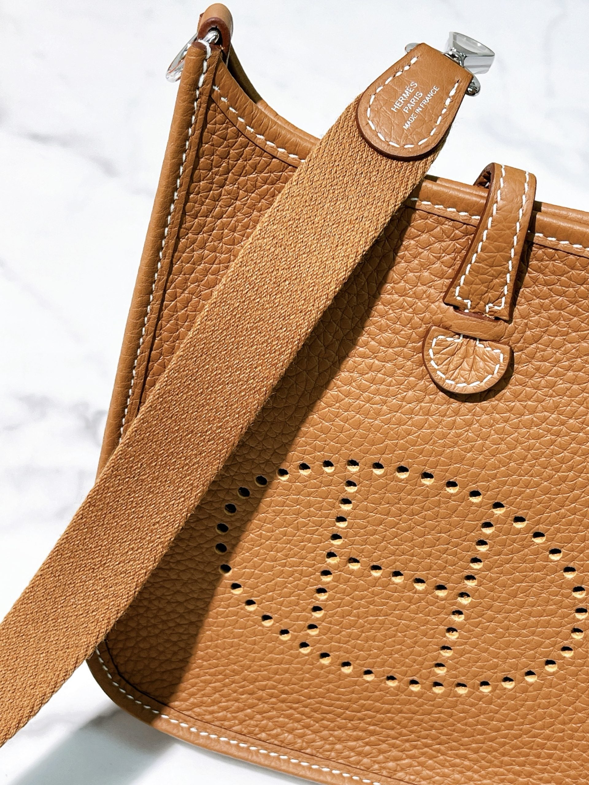 HERMES MINI EVELYNE, Gold/Silver