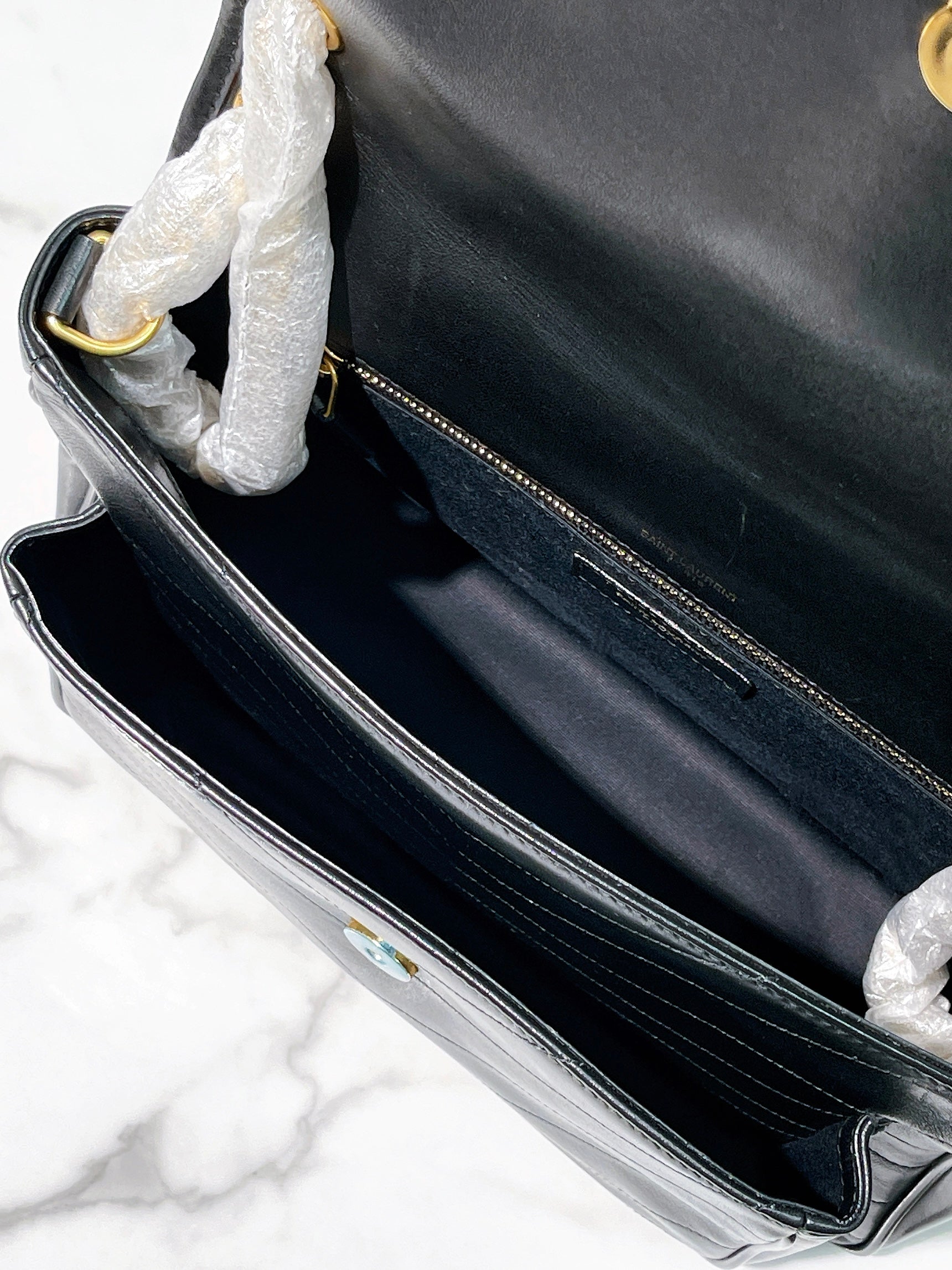 YSL NIKI MEDIUM, Black/Gold