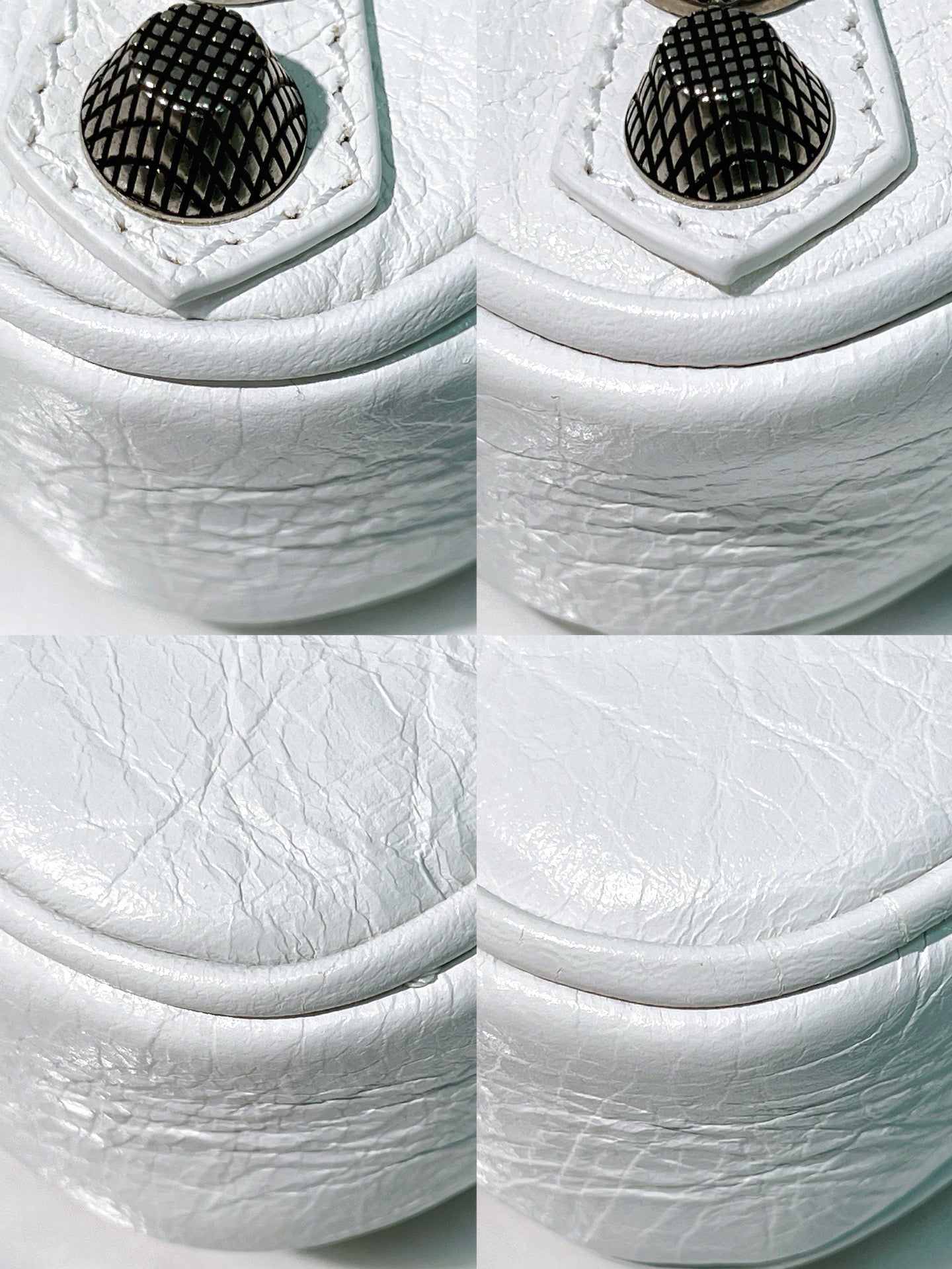 BALENCIAGA LE CAGOLE FLAP BAG XS, White/Silver