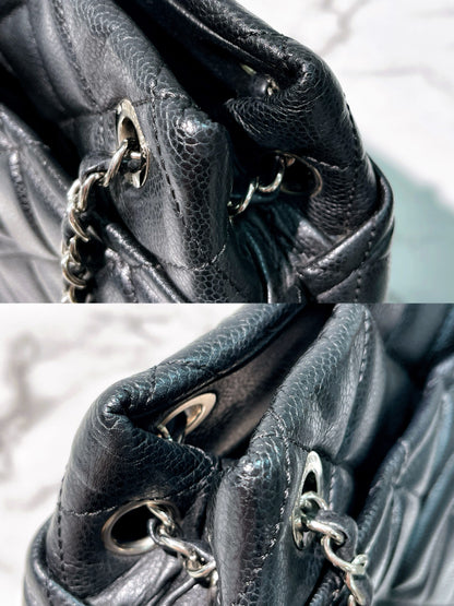 CHANEL TOTE, Black/Silver