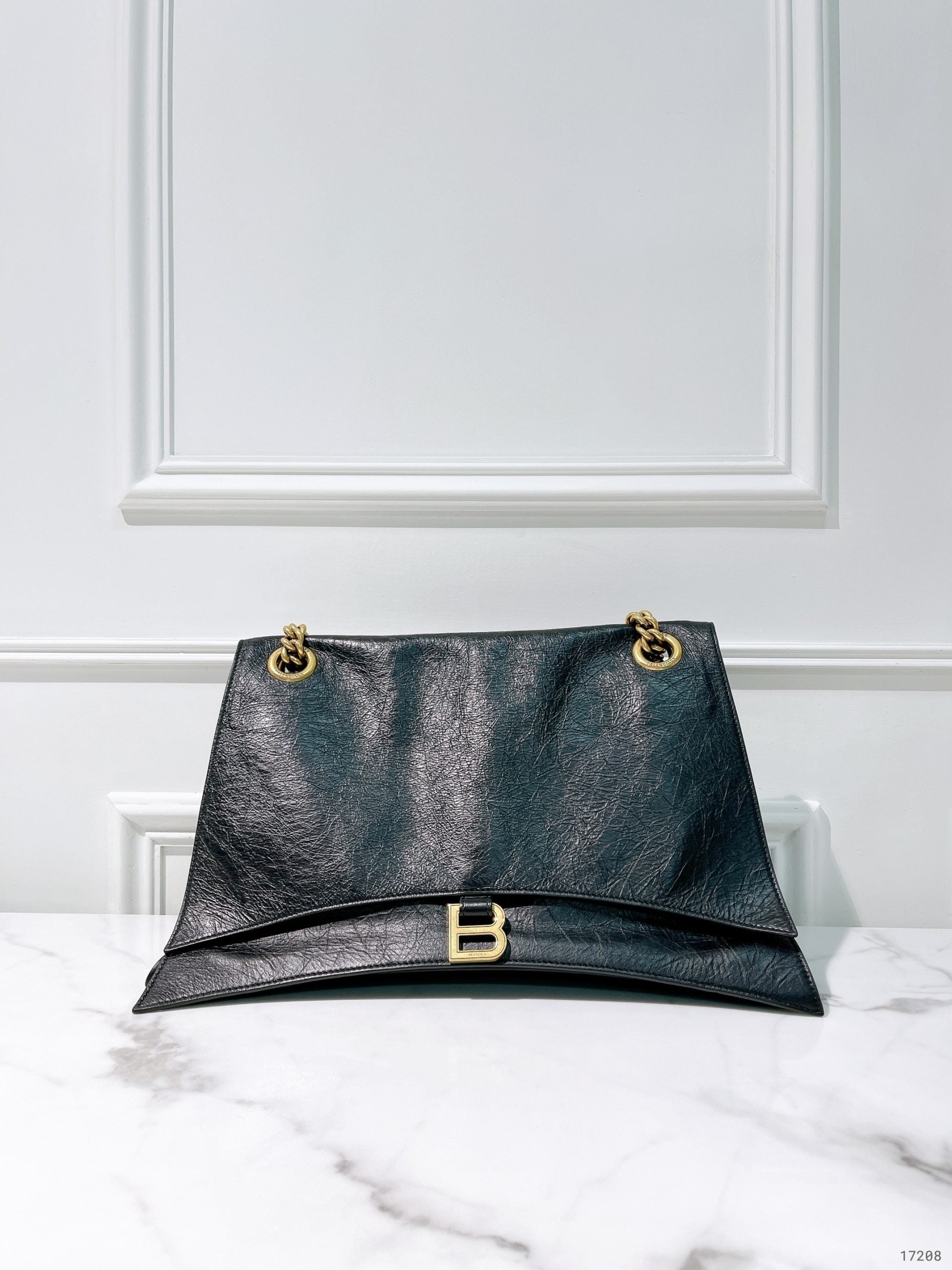 BALENCIAGA CRUSH LARGE, Black/Gold