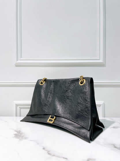 BALENCIAGA CRUSH LARGE, Black/Gold