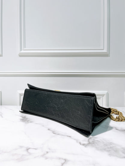 BALENCIAGA CRUSH LARGE, Black/Gold