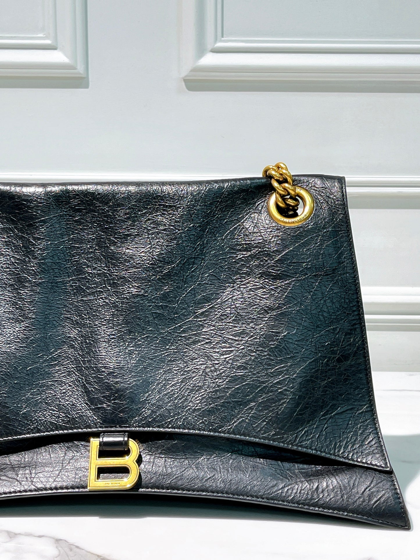 BALENCIAGA CRUSH LARGE, Black/Gold