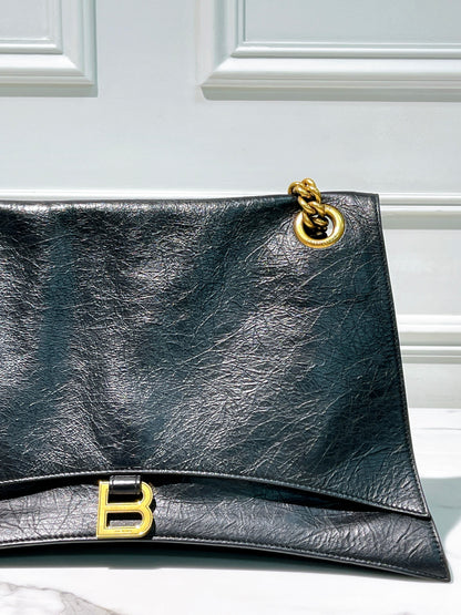 BALENCIAGA CRUSH LARGE, Black/Gold
