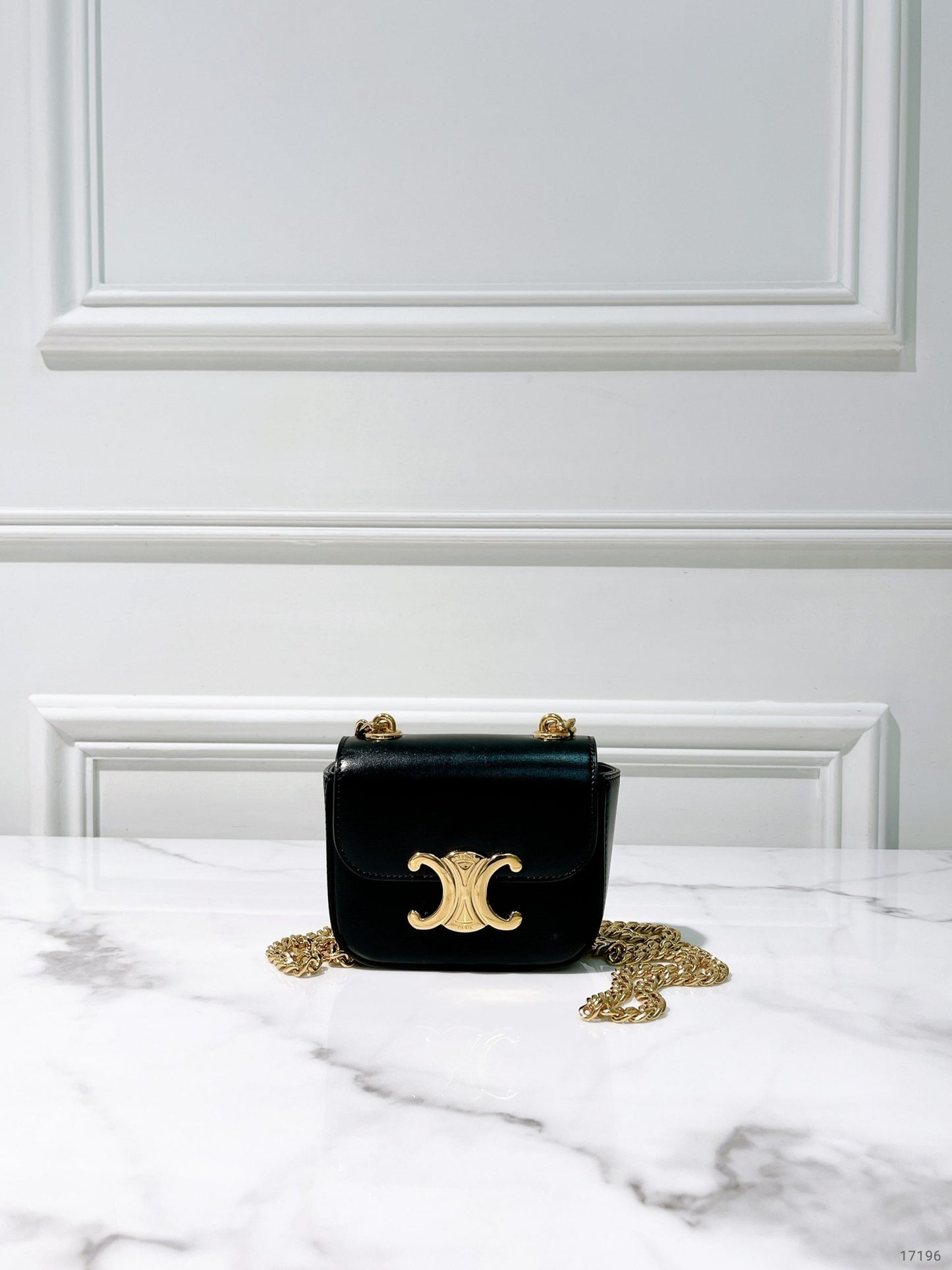 CELINE MINI CHAIN CLAUDE, Black/Gold