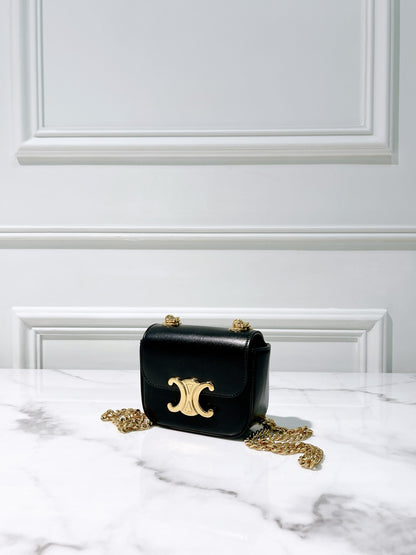 CELINE MINI CHAIN CLAUDE, Black/Gold