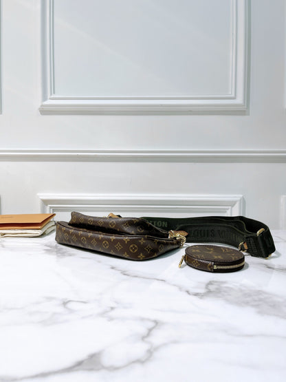 LV MUILTI POCHETTE ACCESSOIRES, Monogram/Khaki