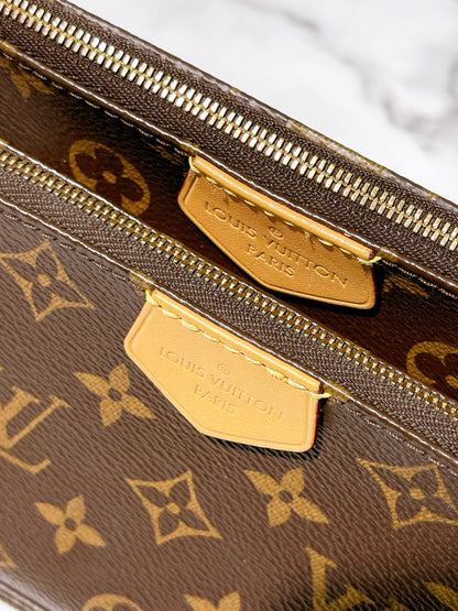 LV MUILTI POCHETTE ACCESSOIRES, Monogram/Khaki