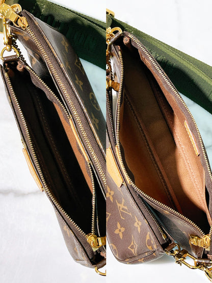 LV MUILTI POCHETTE ACCESSOIRES, Monogram/Khaki