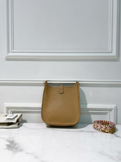 HERMES MINI EVELYNE, Biscuit/Gold