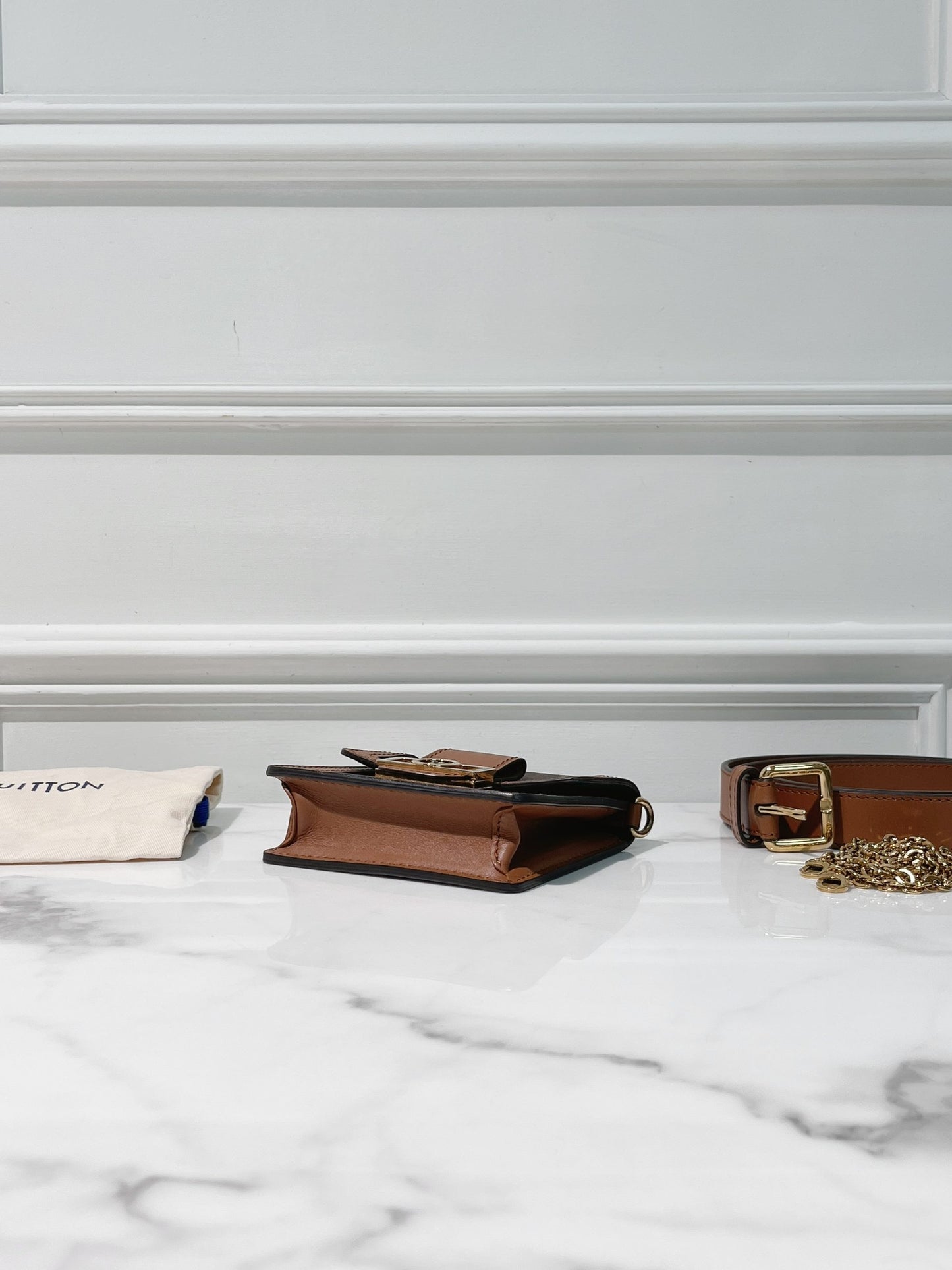 LV DAUPHINE BB CHAIN BELT BAG, Monogram