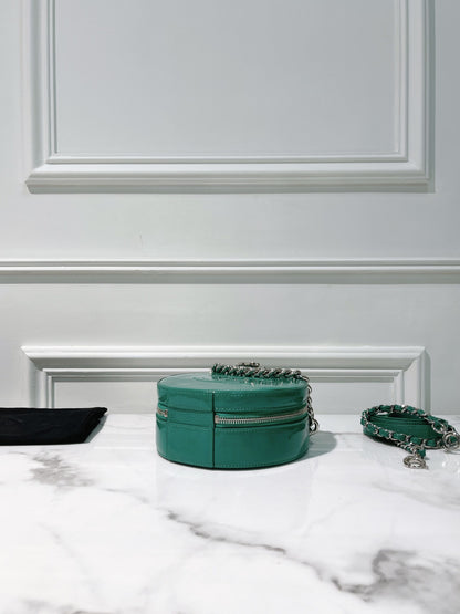 CHANEL ROUND BAG, Green/Silver