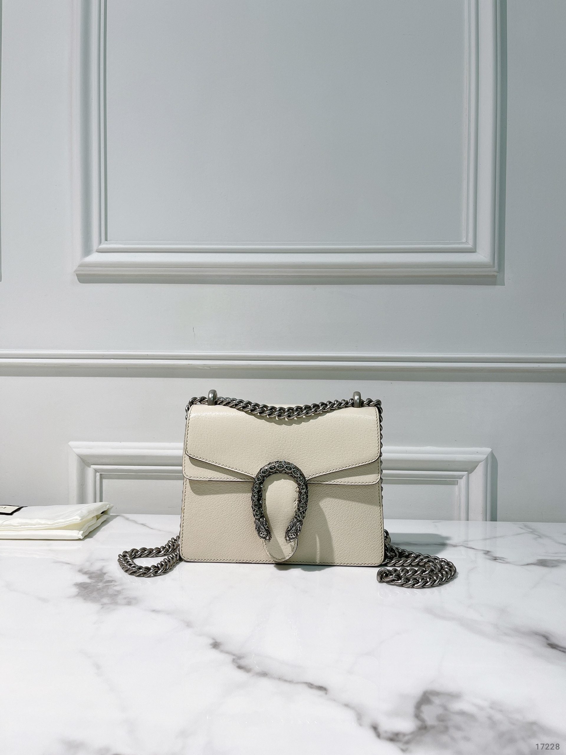 GUCCI DIONYSUS SMALL, White/Silver