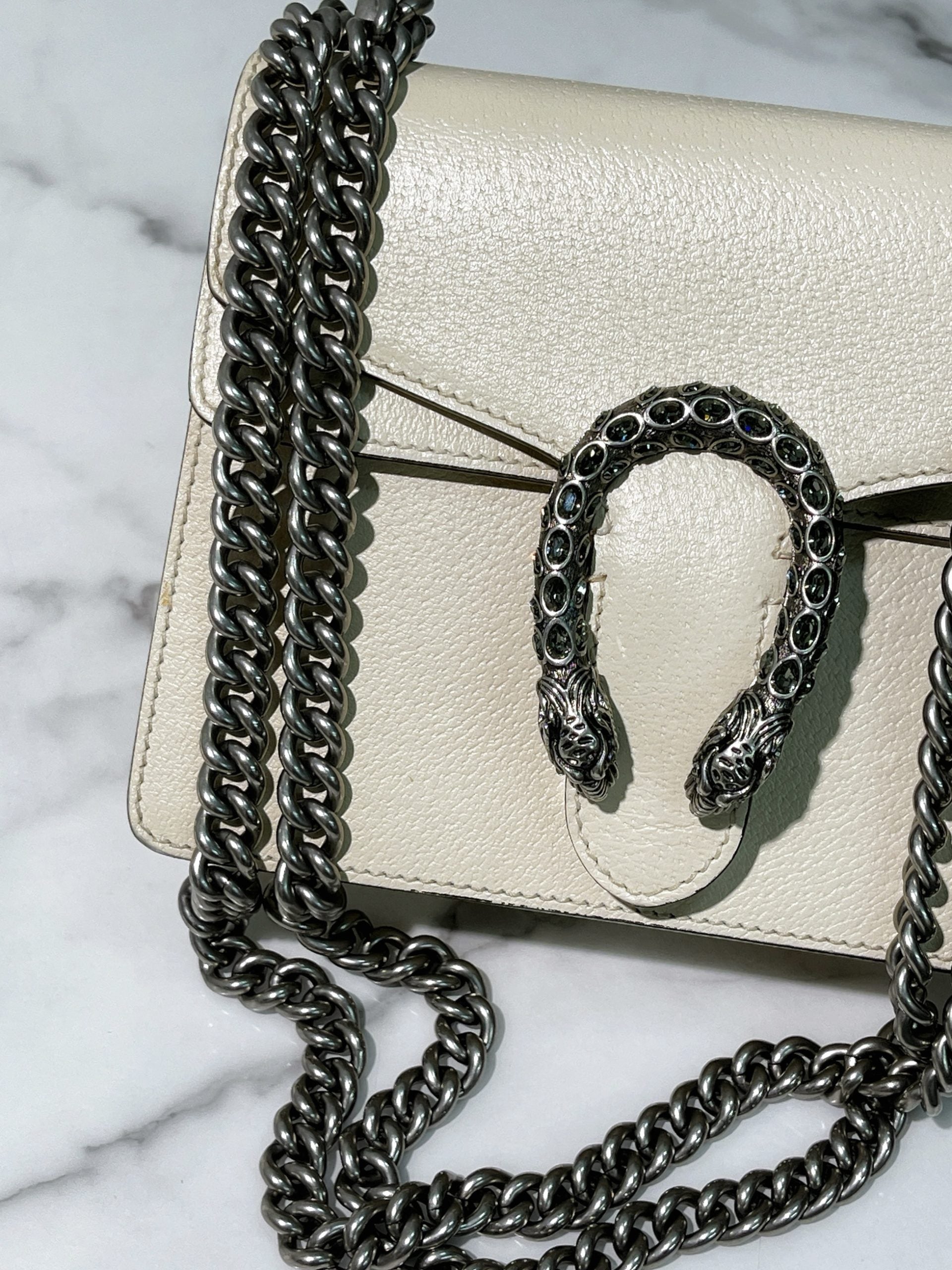 GUCCI DIONYSUS SMALL, White/Silver