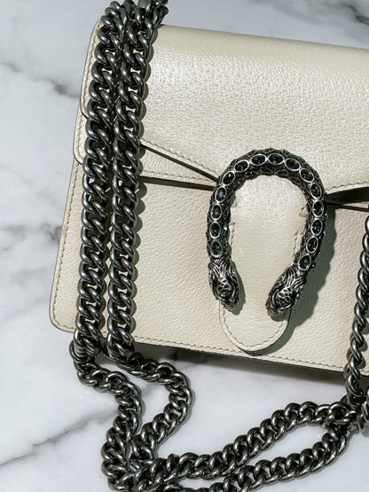 GUCCI DIONYSUS SMALL, White/Silver