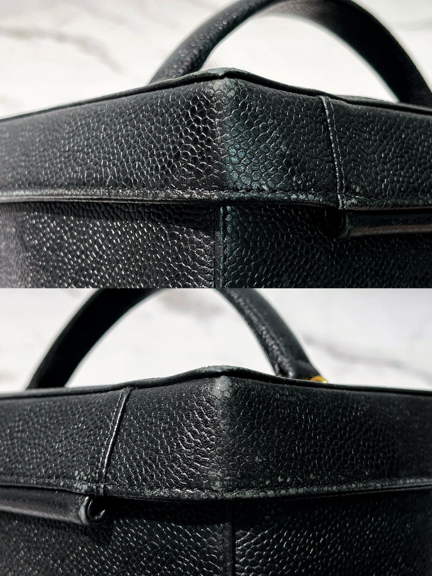 CHANEL VINTAGE VANITY BOX, Black/Gold