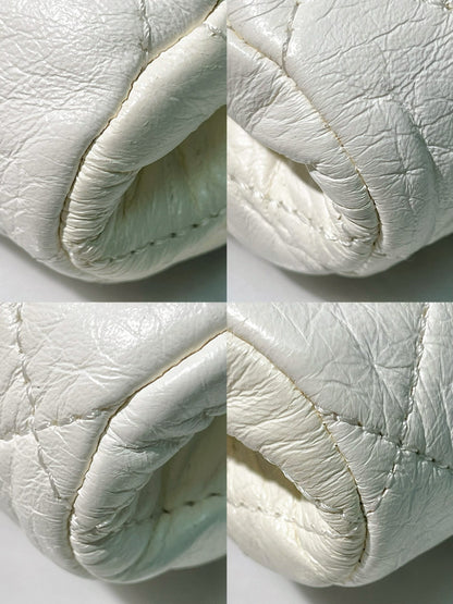 CHANEL 22C MINI SQUARE, White/Gold