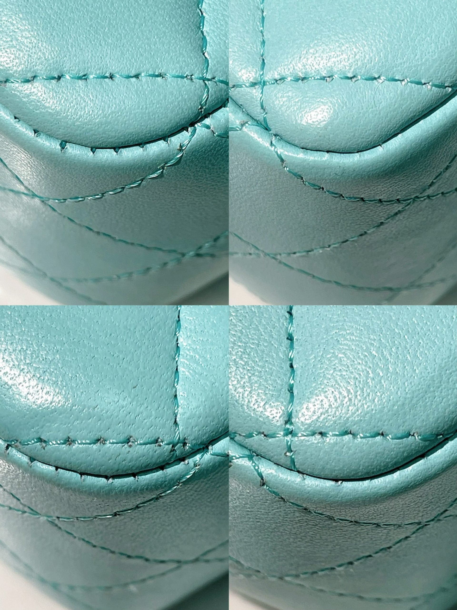 CHANEL MINI FLAP, Baby Blue/Silver