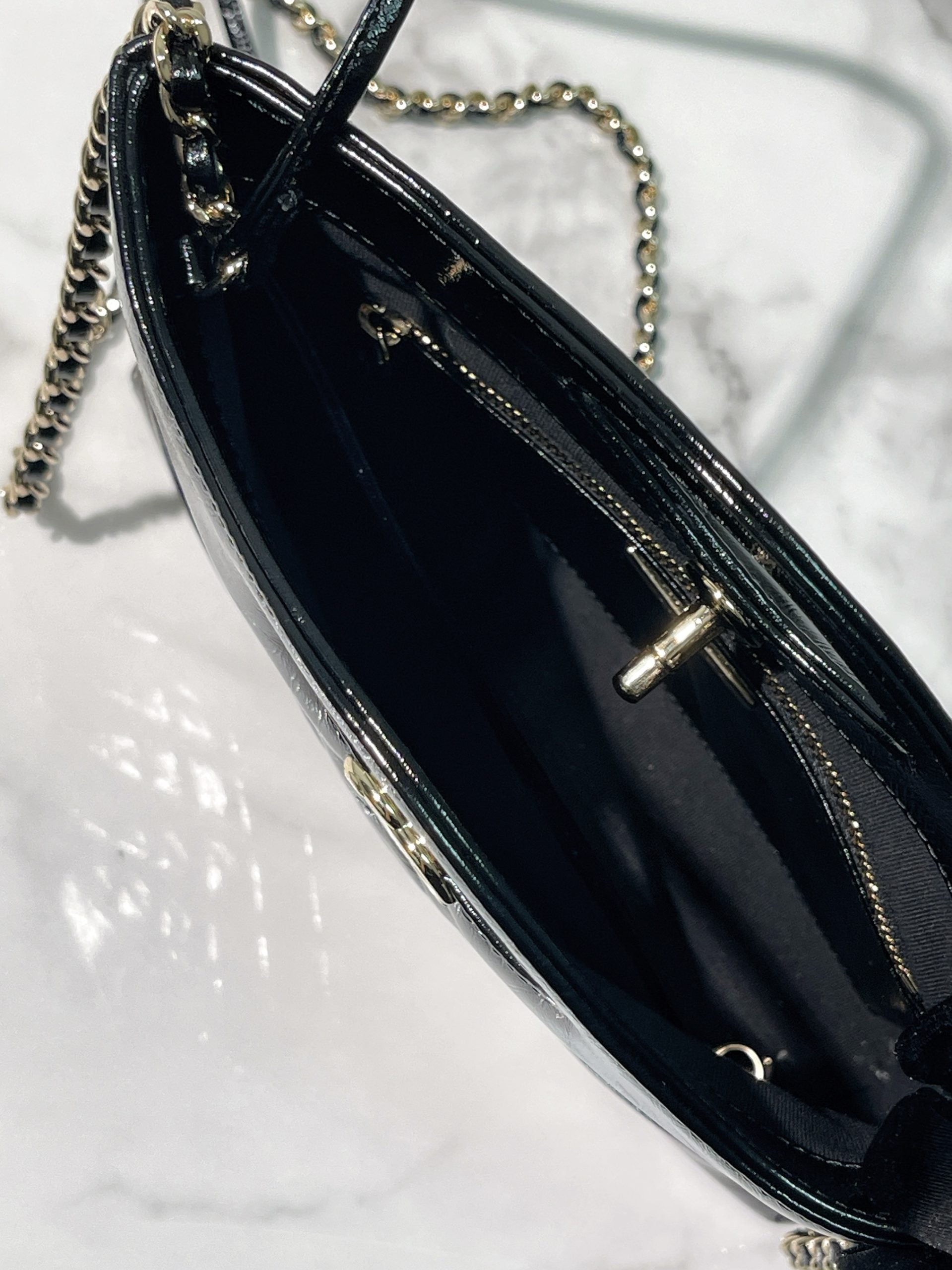 CHANEL MINI 31 BAG, Black/Gold