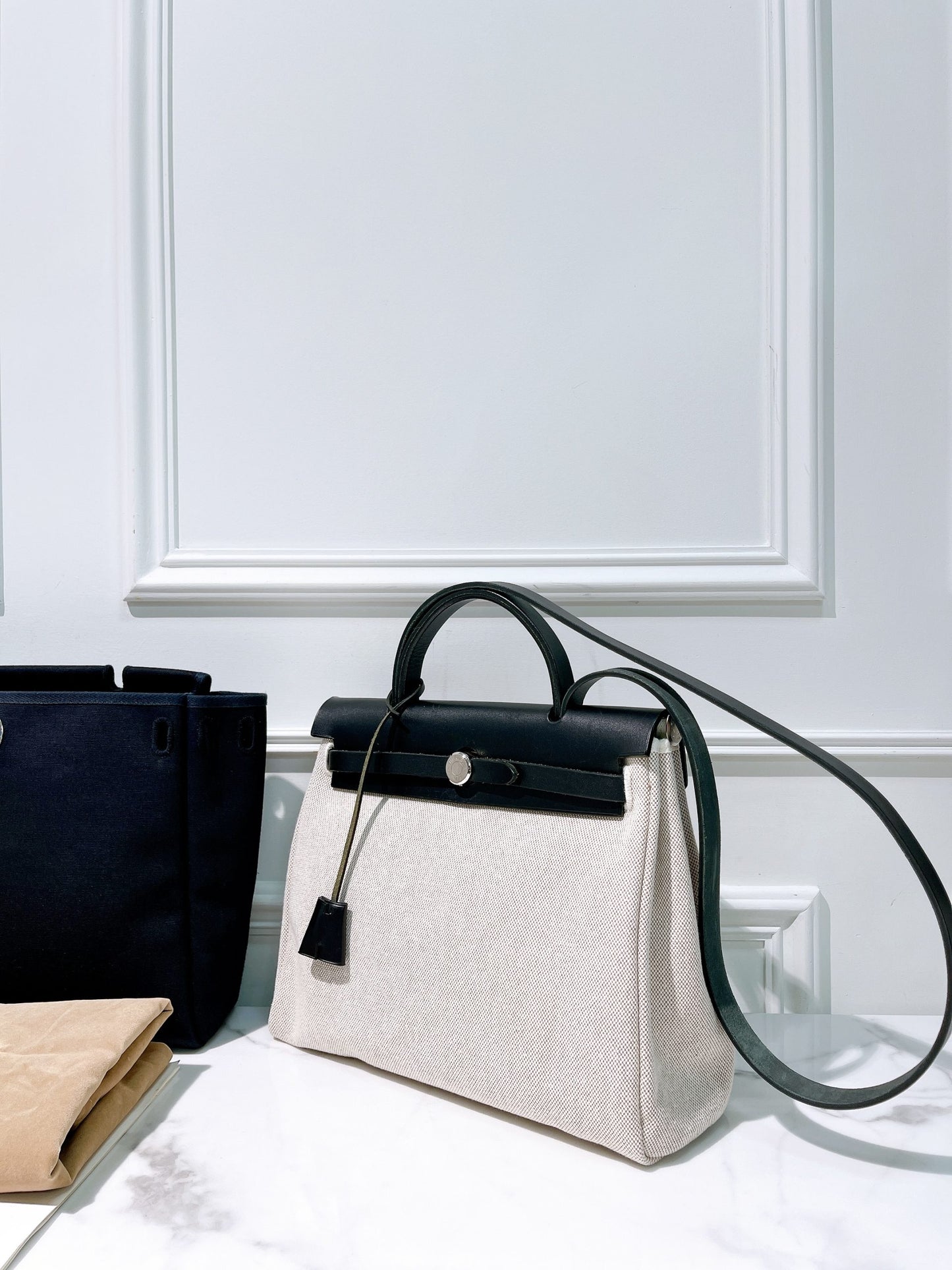 HERMES VINTAGE HERBAG 31, Double Bag