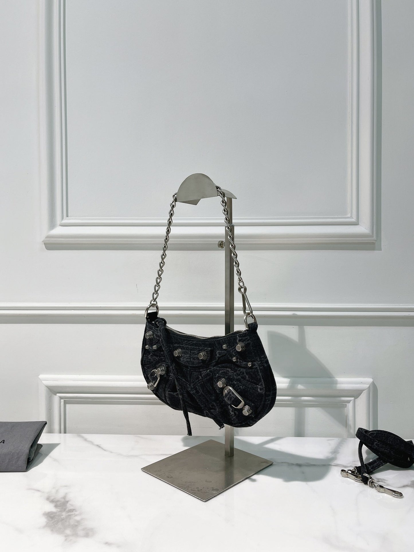 BALENCIAGA MINI LE CAGOLE, Denim