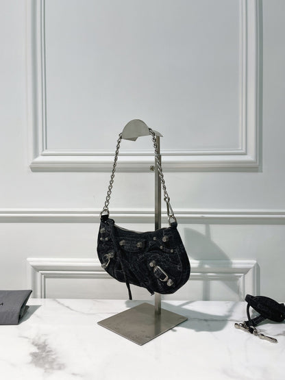 BALENCIAGA MINI LE CAGOLE, Denim