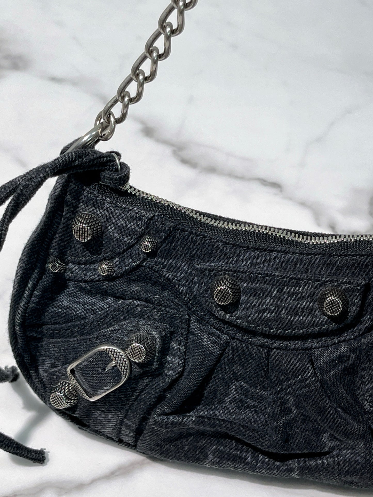 BALENCIAGA MINI LE CAGOLE, Denim