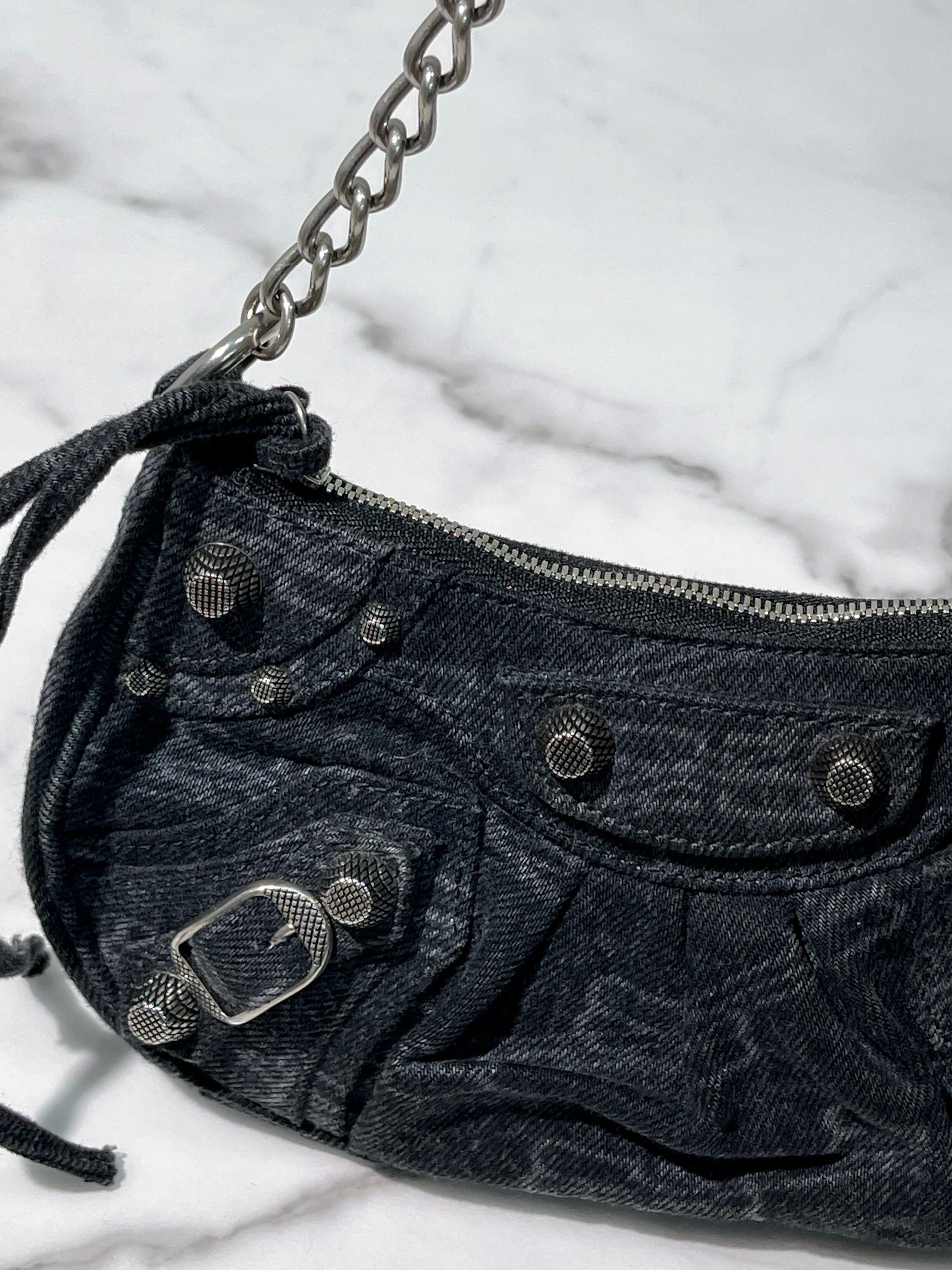 BALENCIAGA MINI LE CAGOLE, Denim