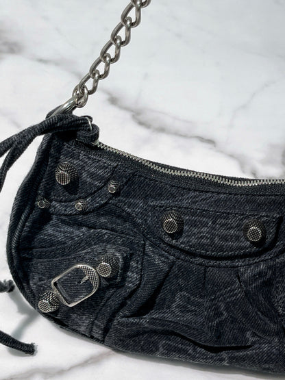 BALENCIAGA MINI LE CAGOLE, Denim